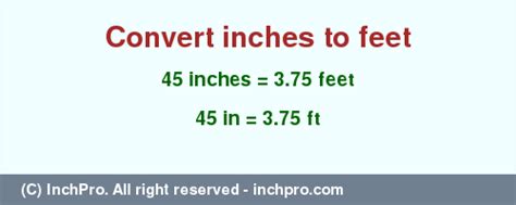 How Many Feet Is 45 Inches