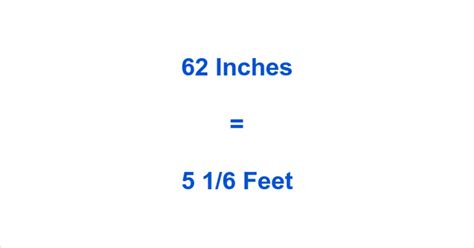 How Many Feet Is 62 Inches