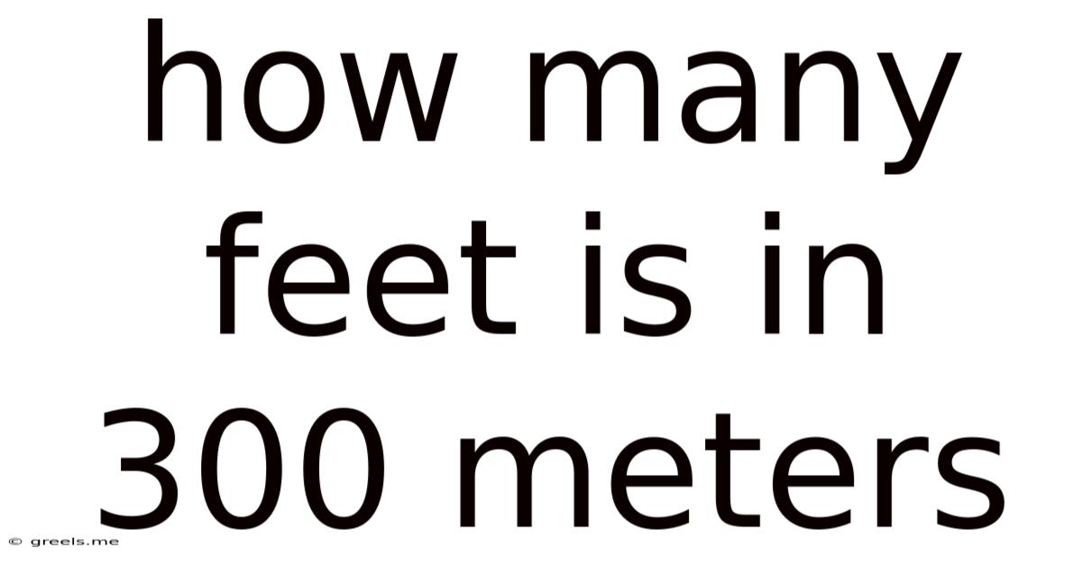 How Many Feet Is In 300 Meters