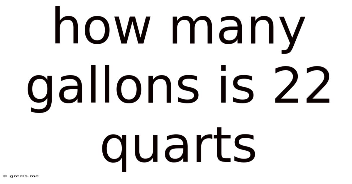 How Many Gallons Is 22 Quarts