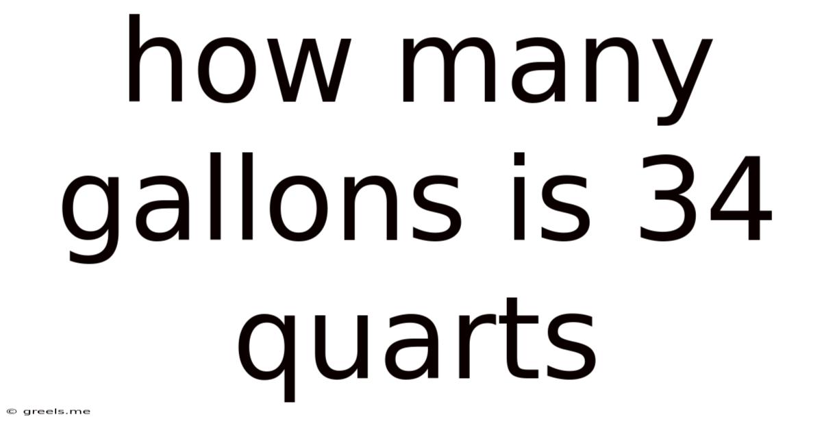 How Many Gallons Is 34 Quarts