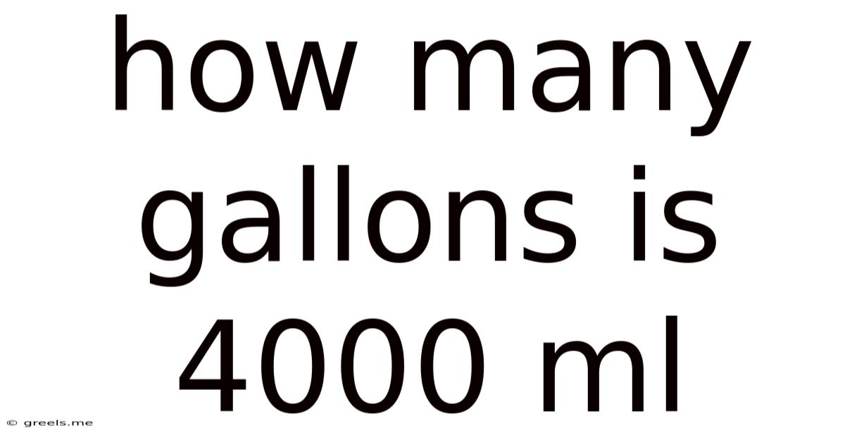 How Many Gallons Is 4000 Ml