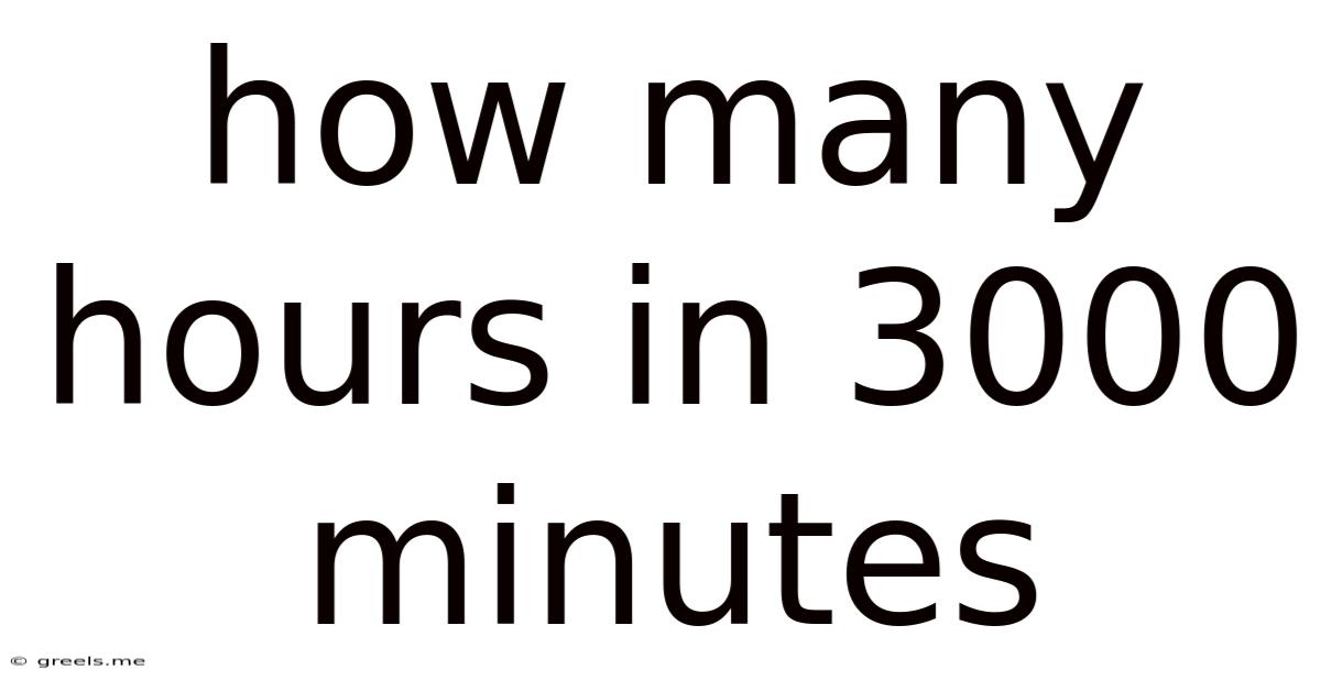 How Many Hours In 3000 Minutes