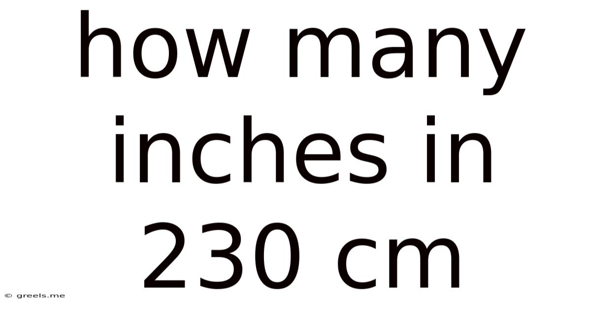 How Many Inches In 230 Cm