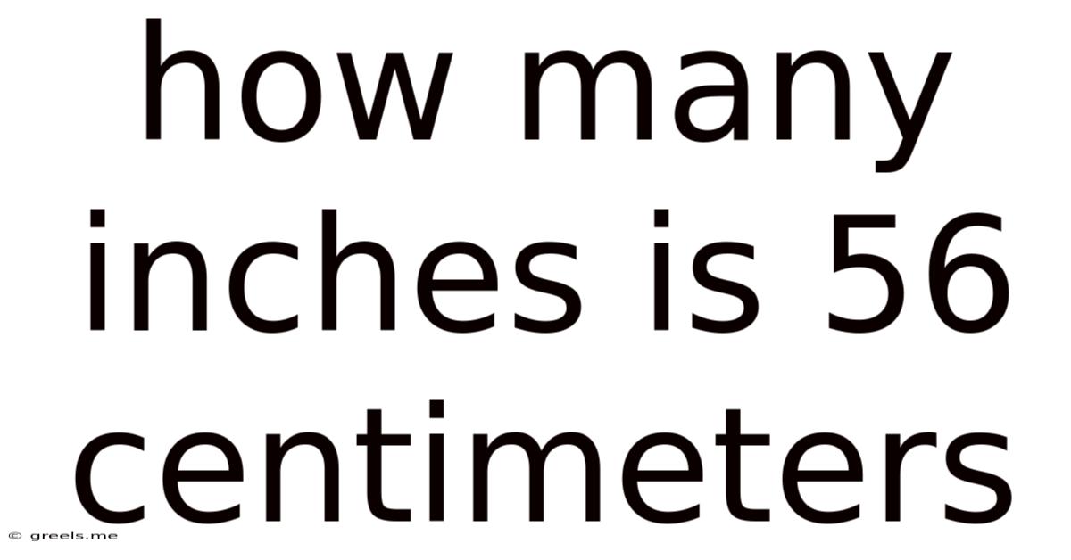 How Many Inches Is 56 Centimeters