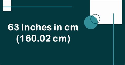 How Many Inches Is 63 Cm