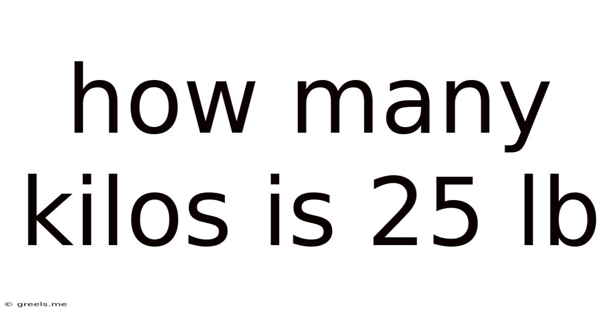 How Many Kilos Is 25 Lb