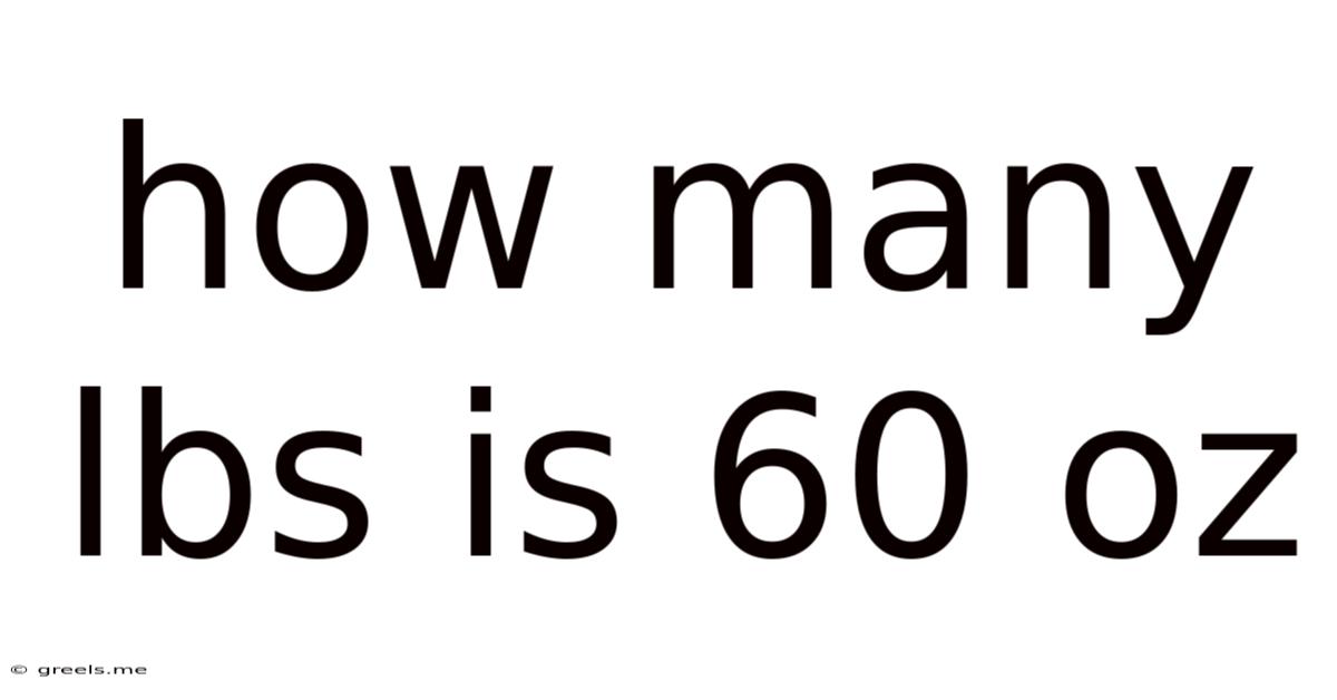 How Many Lbs Is 60 Oz