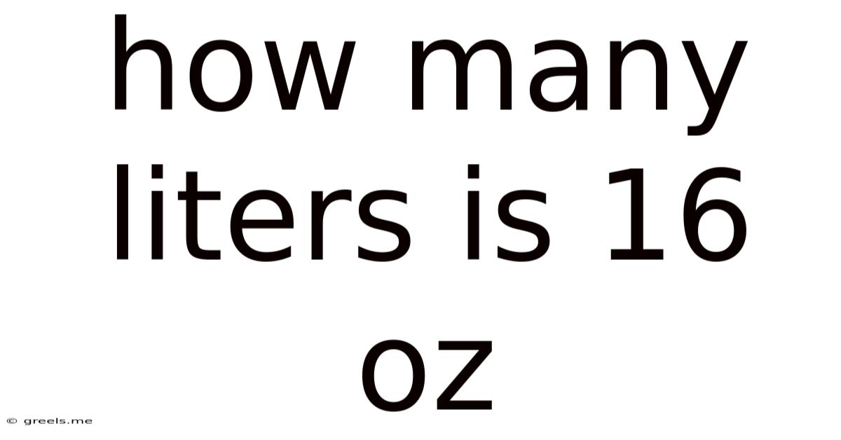How Many Liters Is 16 Oz