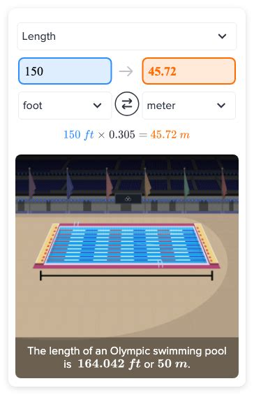 How Many Meters In 150 Feet