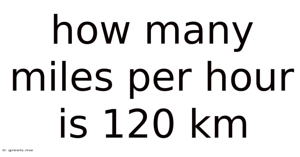 How Many Miles Per Hour Is 120 Km