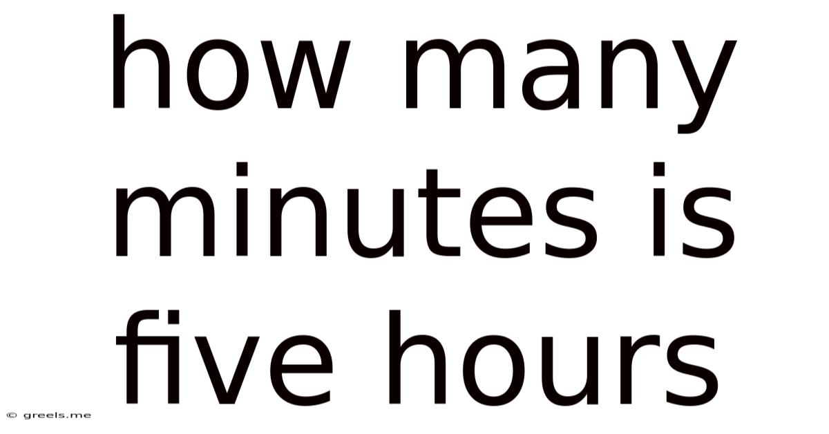 How Many Minutes Is Five Hours