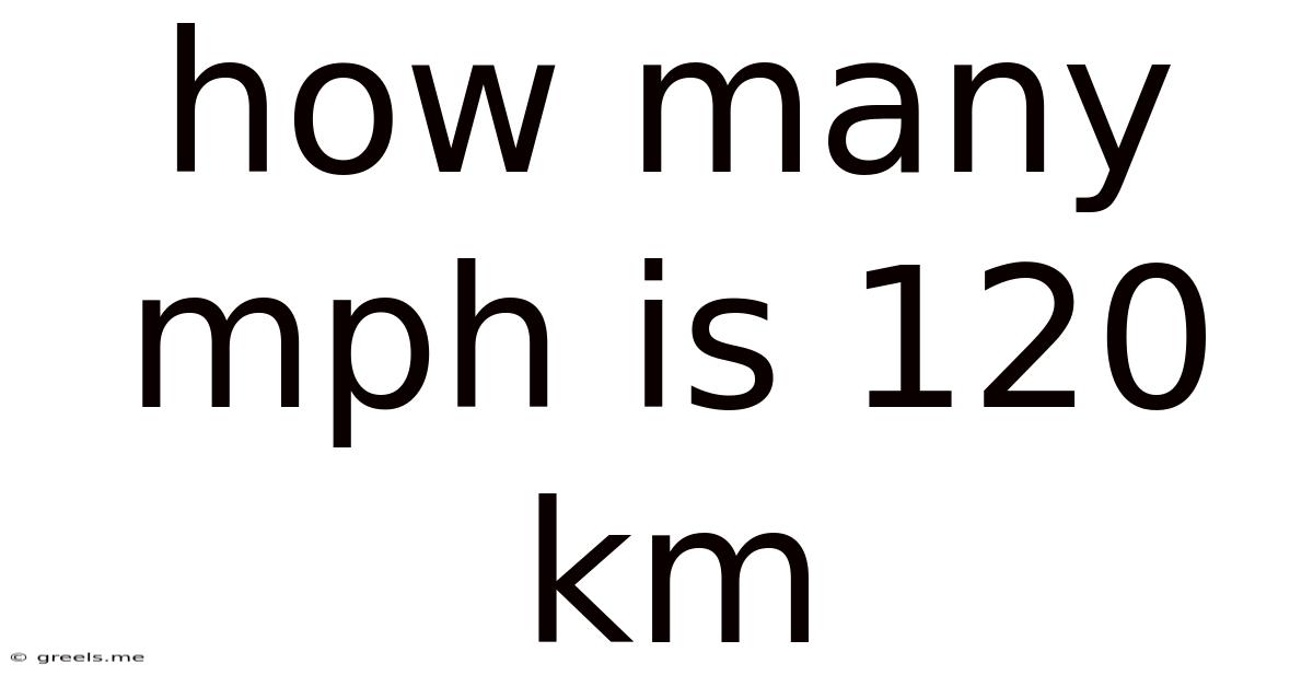 How Many Mph Is 120 Km