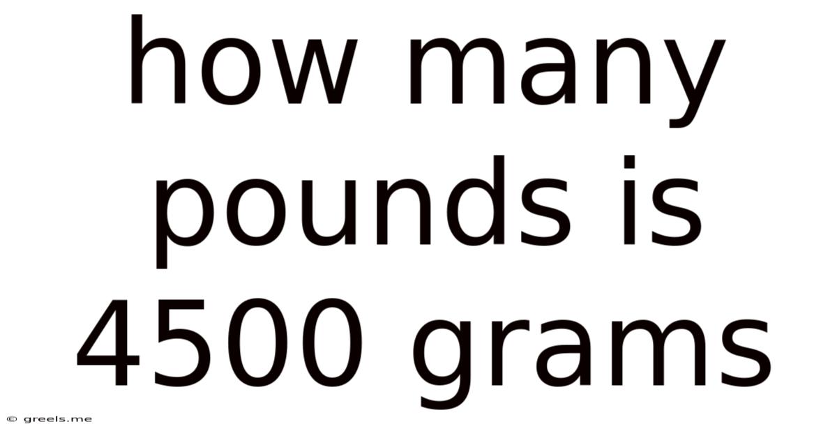 How Many Pounds Is 4500 Grams