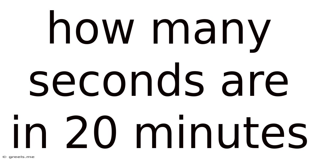 How Many Seconds Are In 20 Minutes