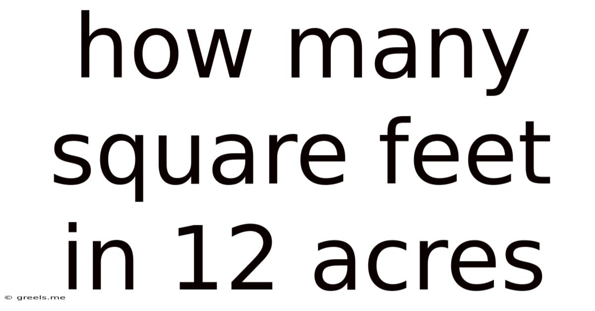 How Many Square Feet In 12 Acres