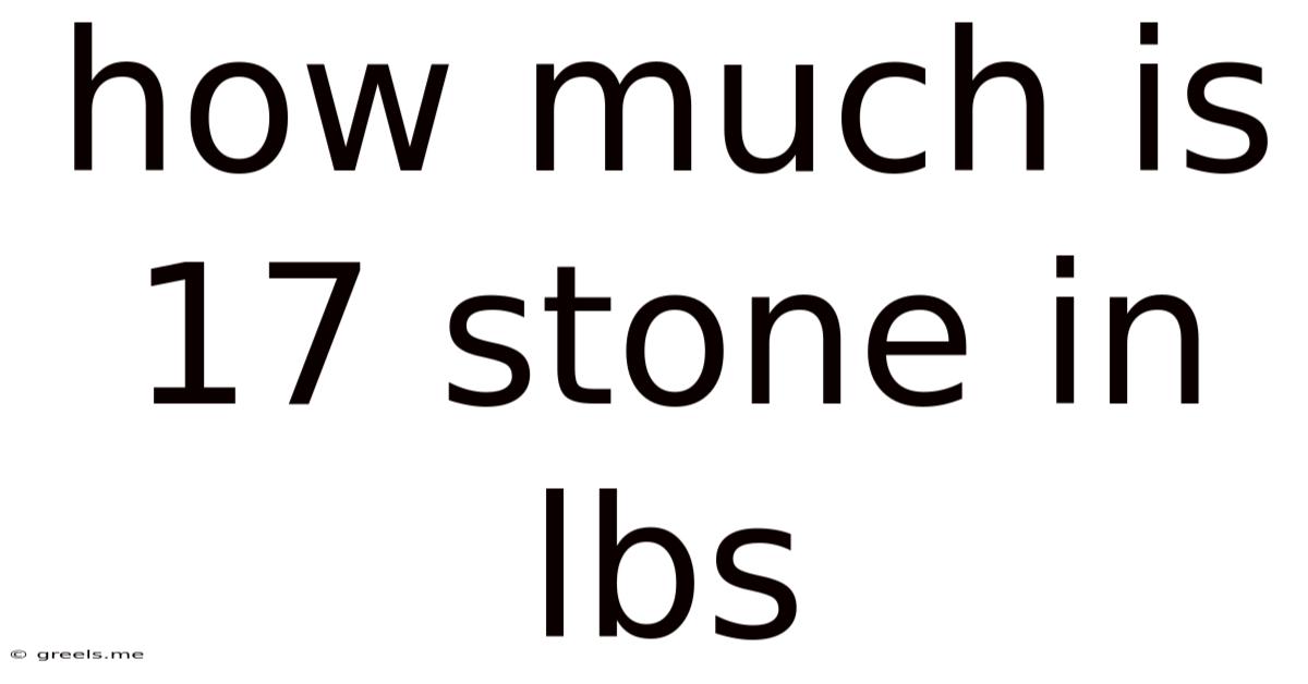 How Much Is 17 Stone In Lbs