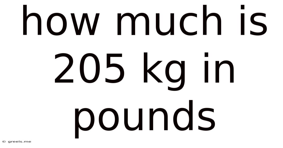 How Much Is 205 Kg In Pounds