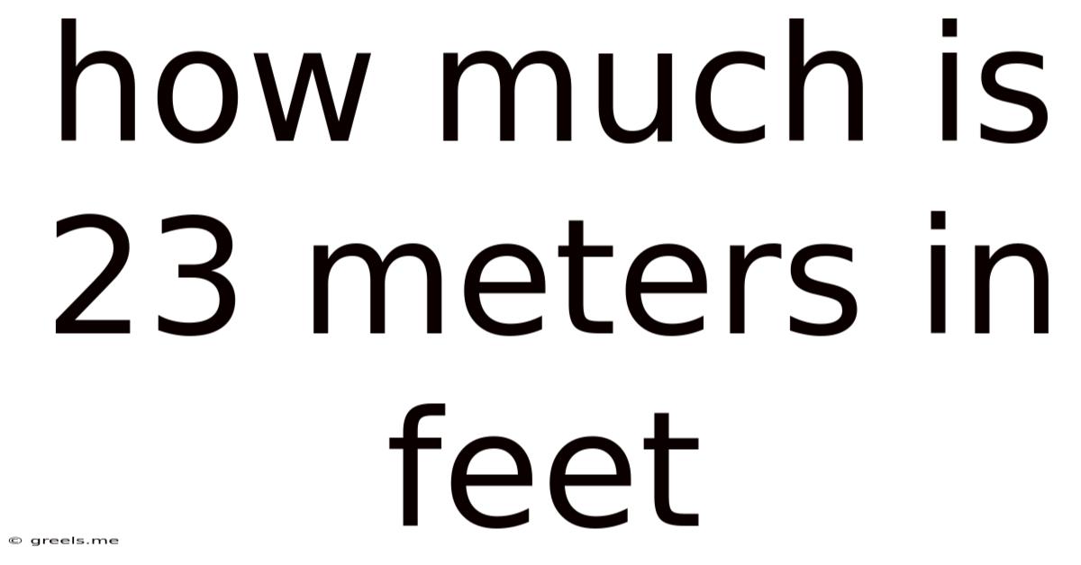 How Much Is 23 Meters In Feet