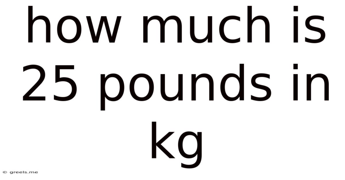 How Much Is 25 Pounds In Kg