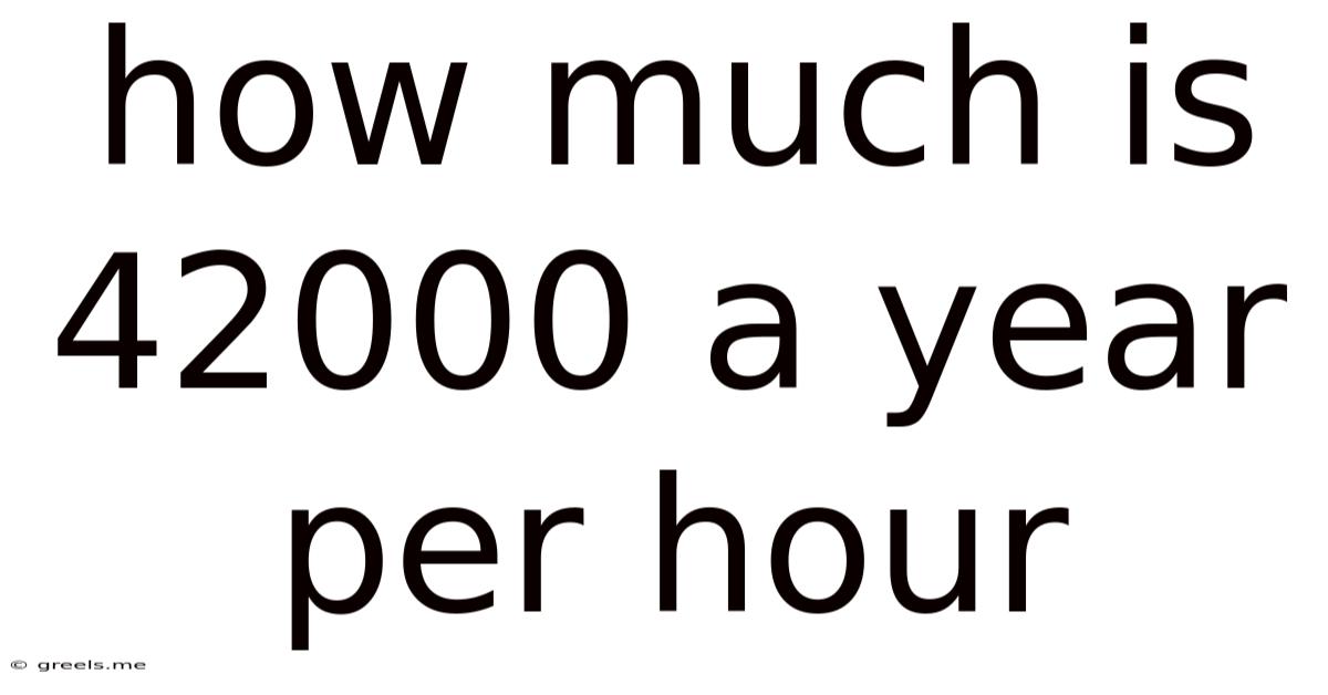 How Much Is 42000 A Year Per Hour