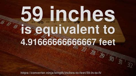 How Much Is 59 Inches In Feet