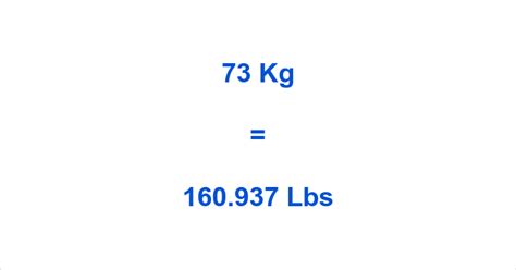 How Much Is 73 Kg In Lbs