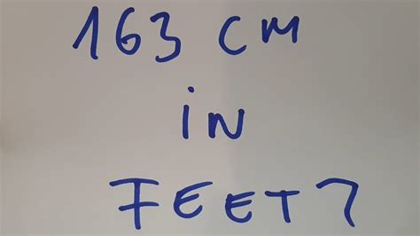 How Tall Is 1.63 M In Feet