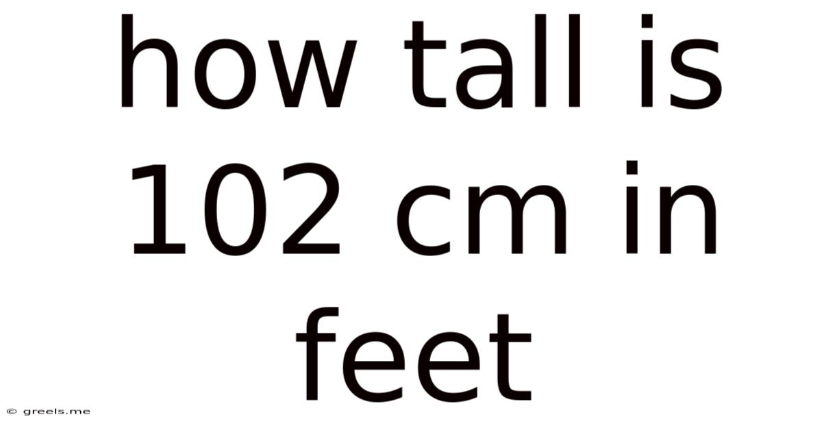 How Tall Is 102 Cm In Feet