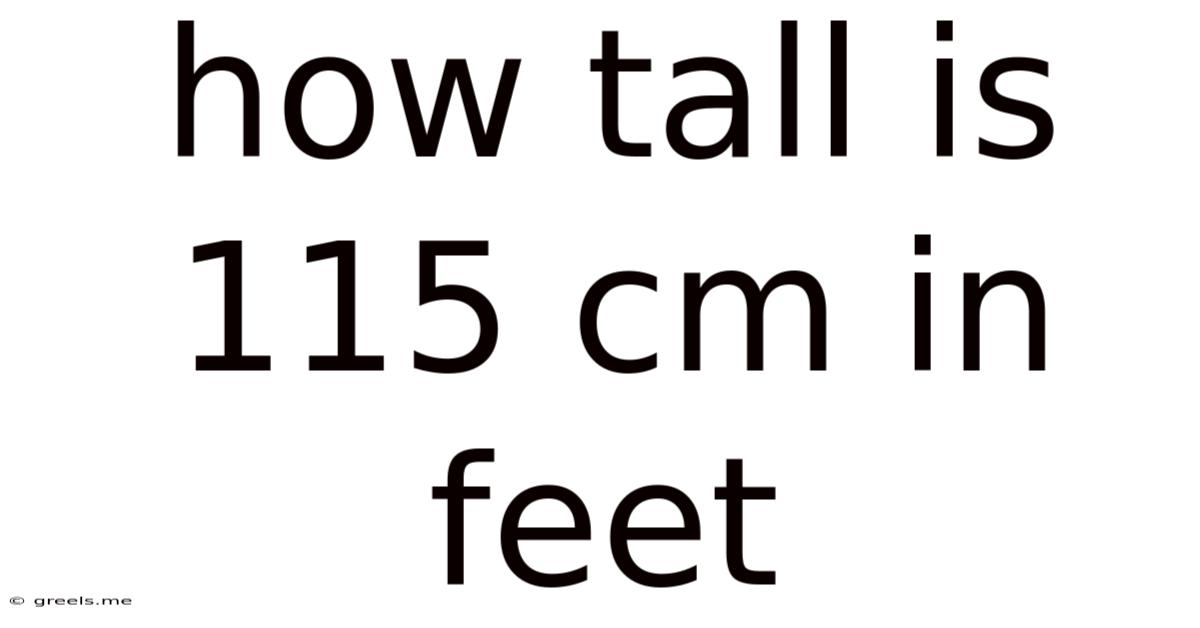 How Tall Is 115 Cm In Feet