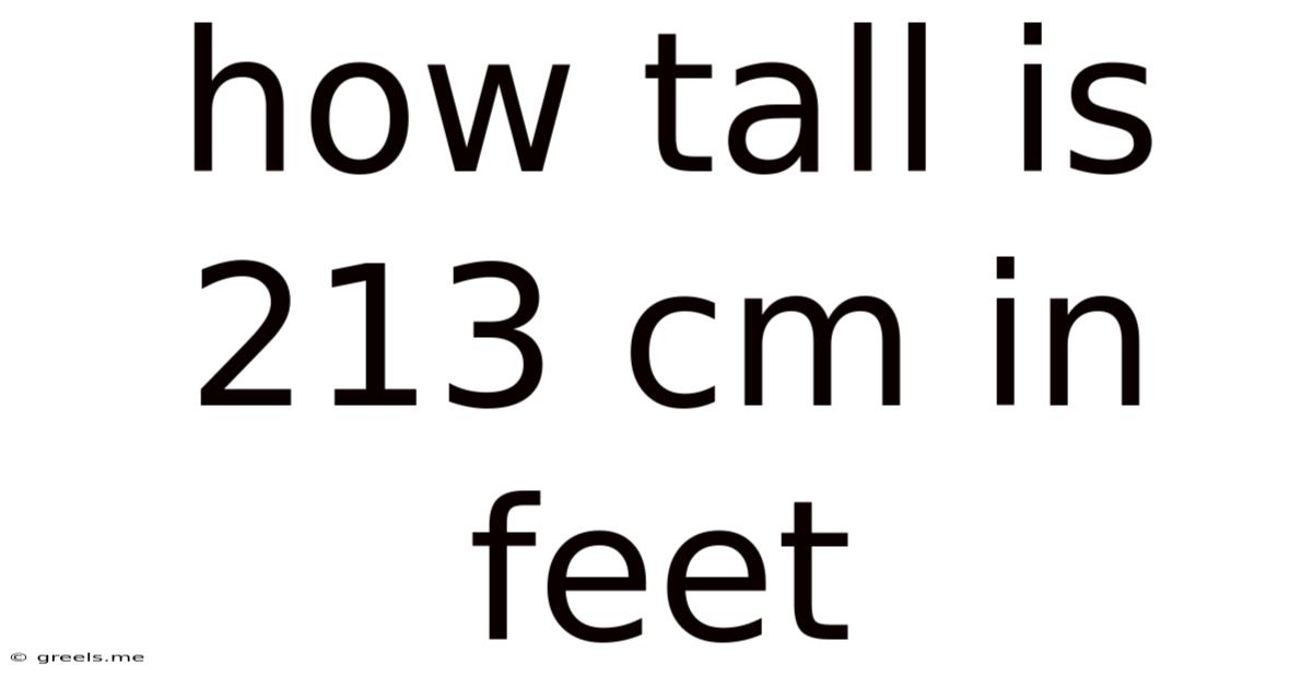 How Tall Is 213 Cm In Feet