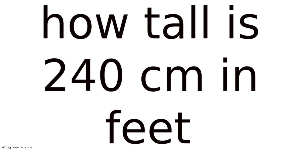 How Tall Is 240 Cm In Feet