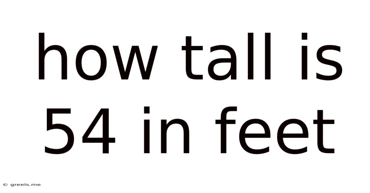 How Tall Is 54 In Feet