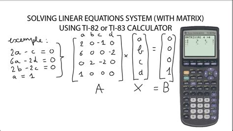 Matrix System Of Linear Equations Calculator