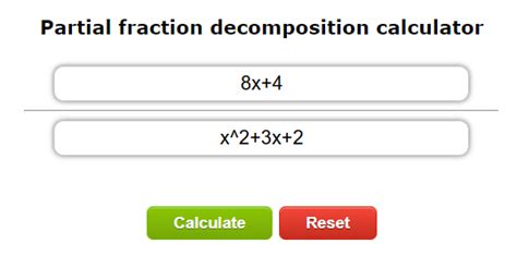 Partial Fraction Calculator Step By Step