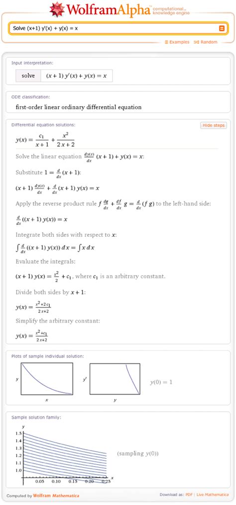 Solve Differential Equation Online With Steps