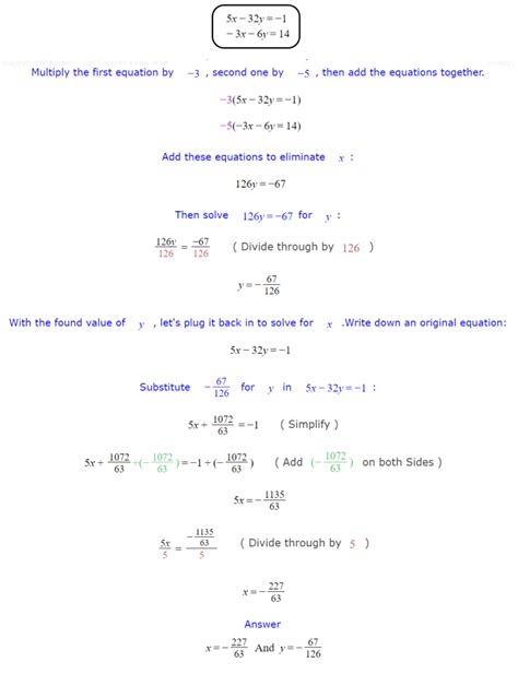 Solving Systems Of Equations Elimination Calculator