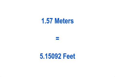 What Is 1.57 M In Feet