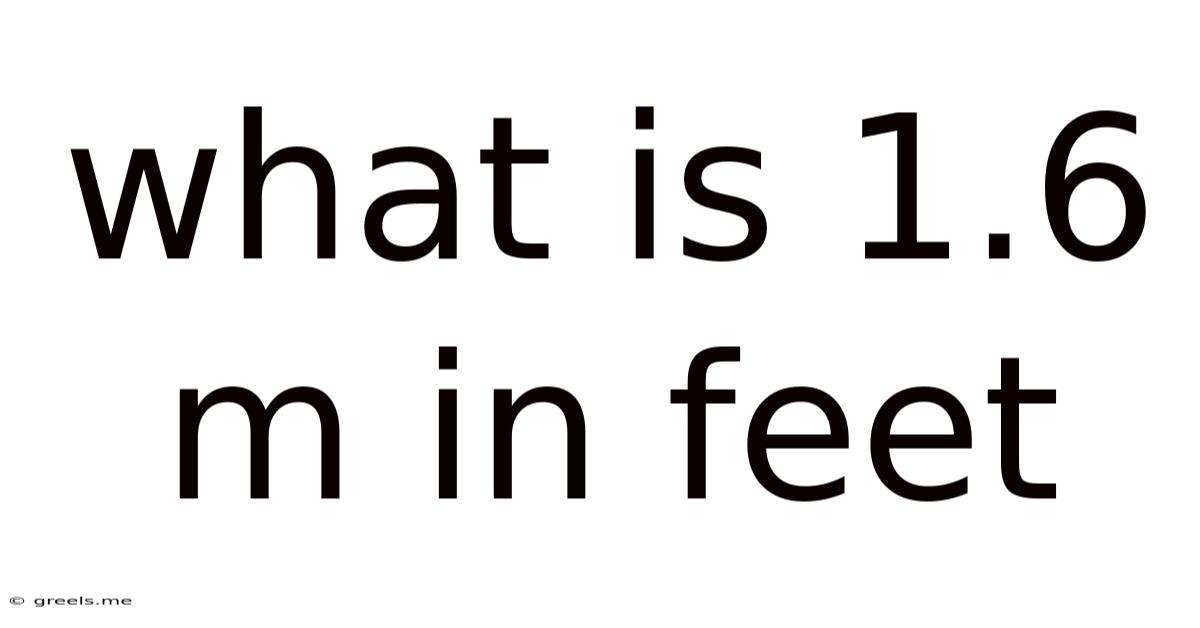 What Is 1.6 M In Feet