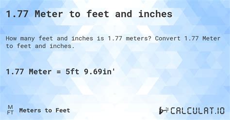 What Is 1.77 M In Feet