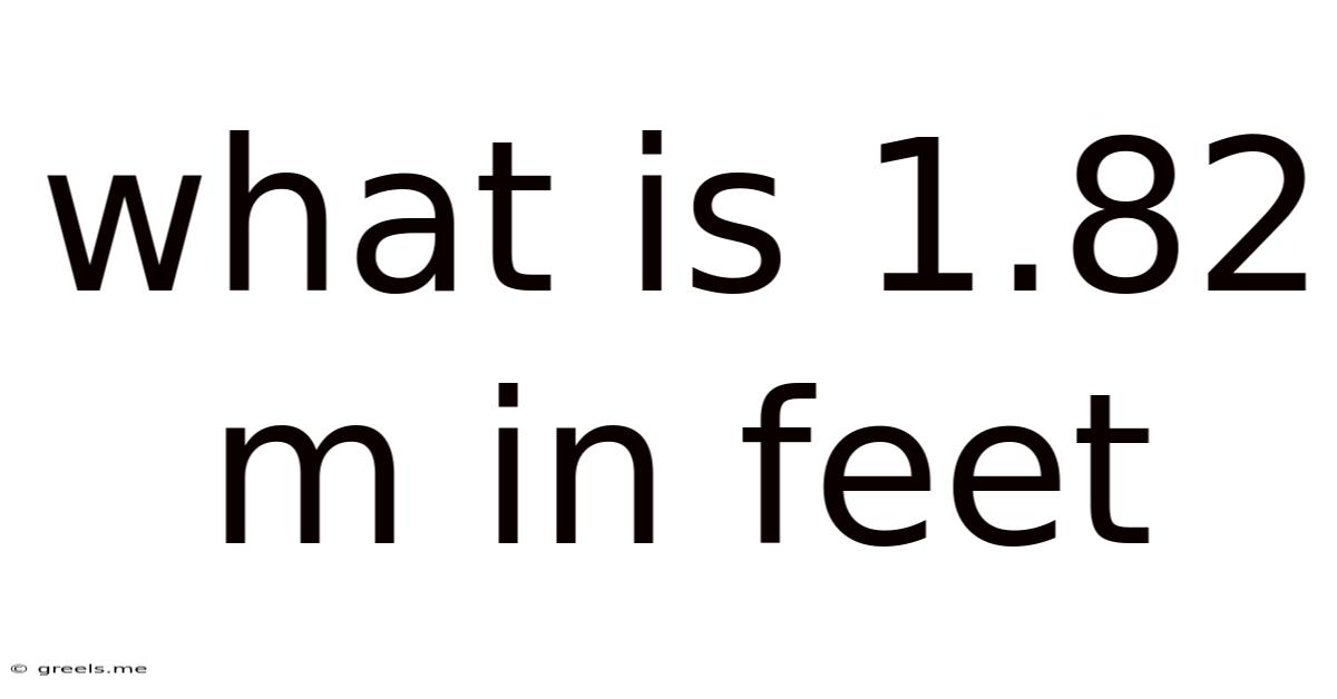 What Is 1.82 M In Feet