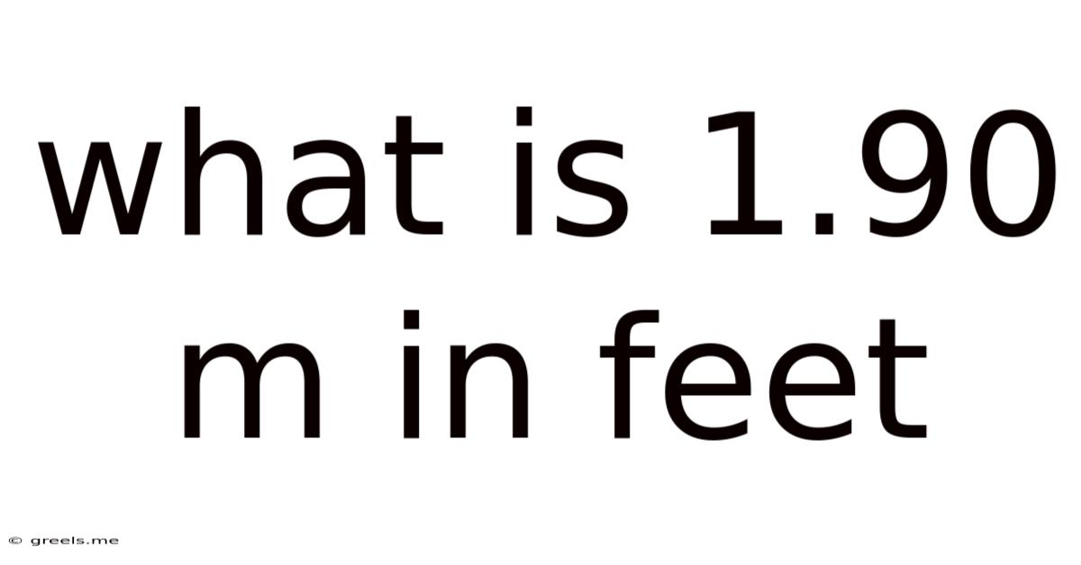 What Is 1.90 M In Feet