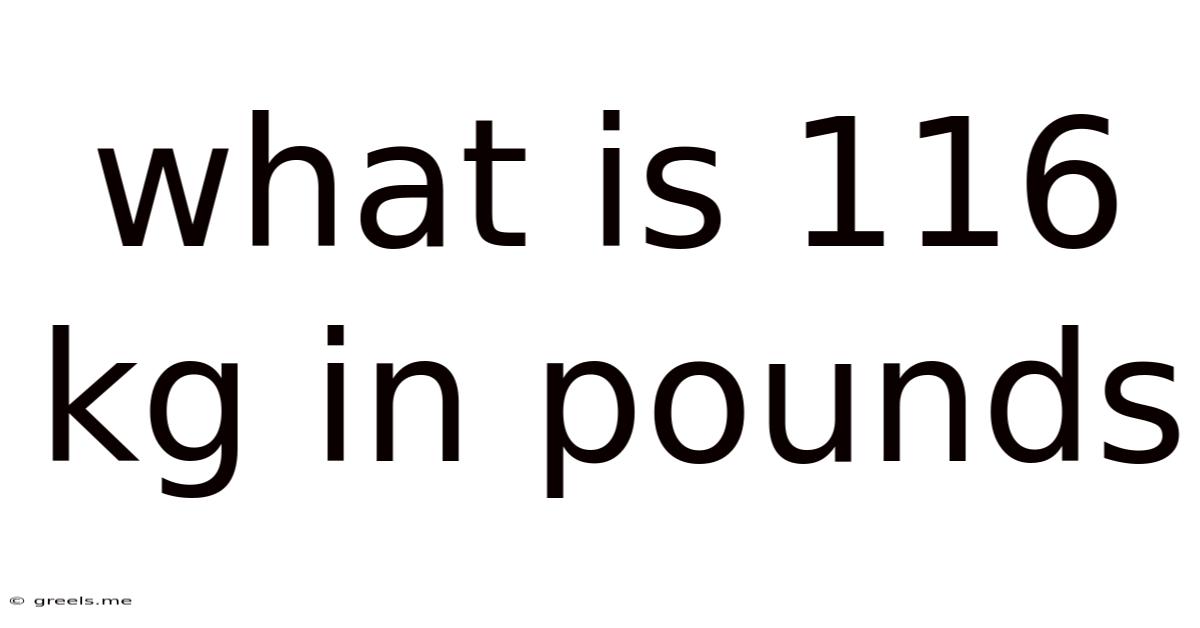 What Is 116 Kg In Pounds