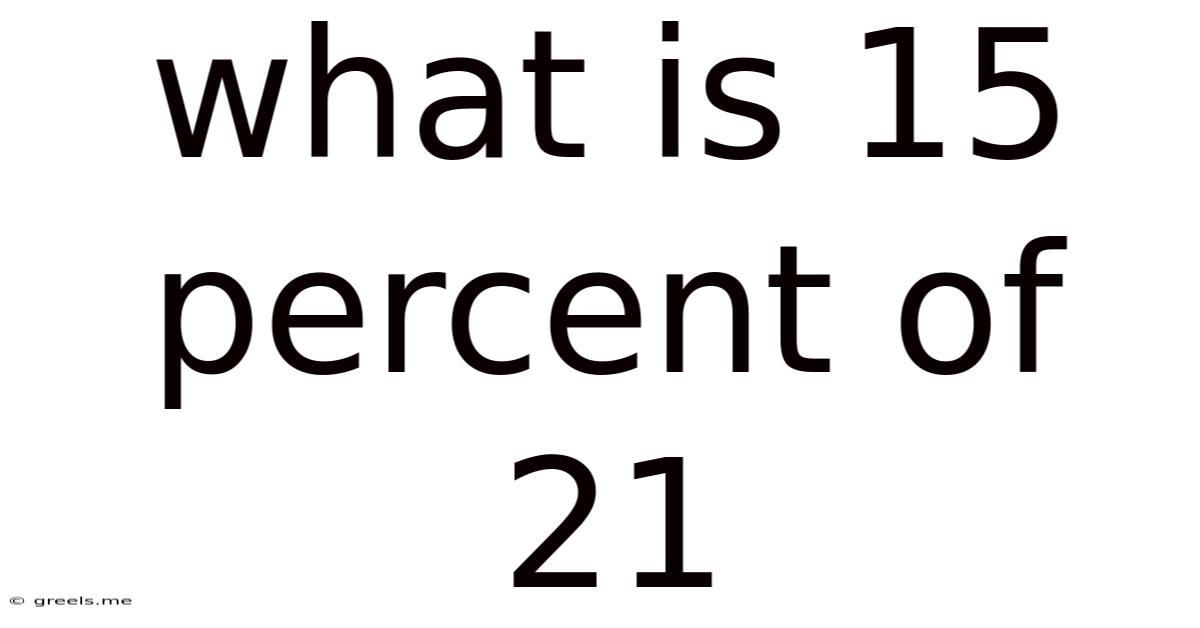 What Is 15 Percent Of 21