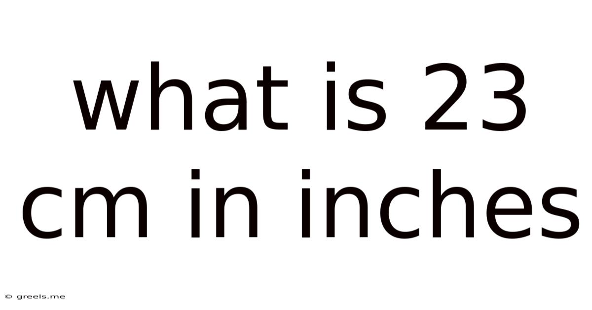 What Is 23 Cm In Inches