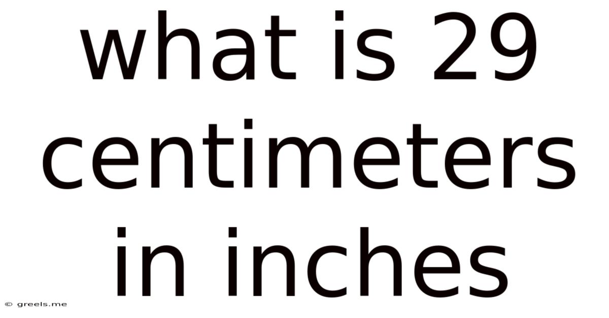 What Is 29 Centimeters In Inches
