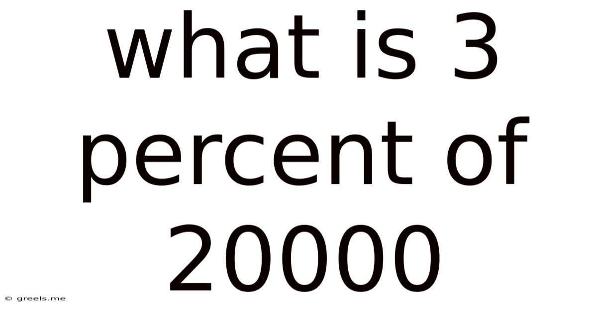 What Is 3 Percent Of 20000