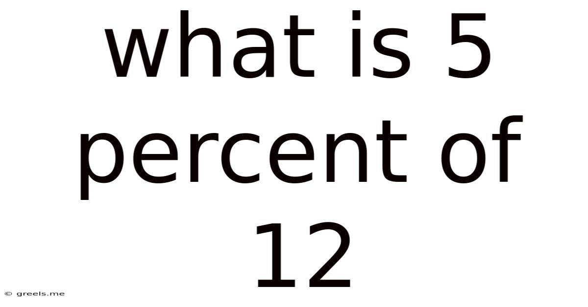 What Is 5 Percent Of 12