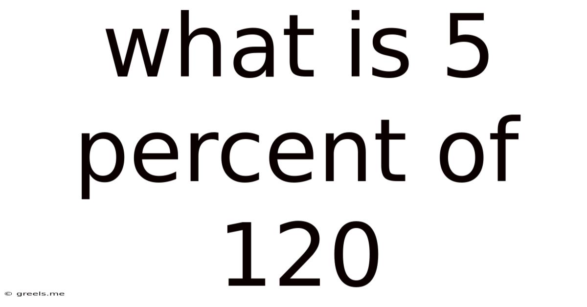 What Is 5 Percent Of 120