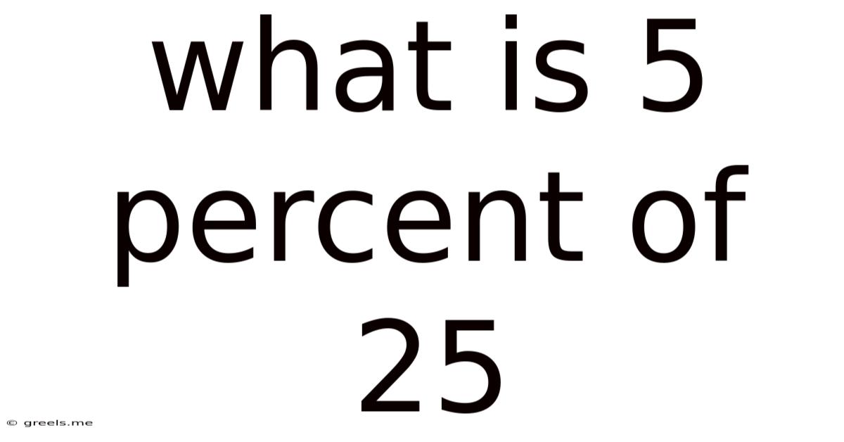 What Is 5 Percent Of 25